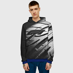 Толстовка-худи мужская Formula 1 - dark theme, цвет: 3D-синий — фото 2