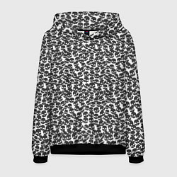 Толстовка-худи мужская Череп мелкий, цвет: 3D-черный