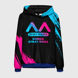 Толстовка-худи мужская Bungo Stray Dogs - neon gradient, цвет: 3D-синий