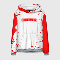 Толстовка-худи мужская Critical ops красные брызги, цвет: 3D-меланж