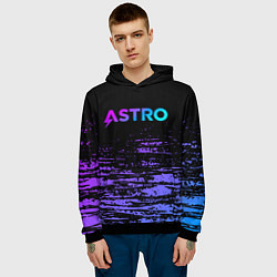 Толстовка-худи мужская Astro -градиент, цвет: 3D-черный — фото 2