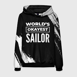 Толстовка-худи мужская Worlds okayest sailor - dark, цвет: 3D-черный