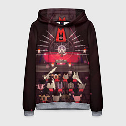 Толстовка-худи мужская Cult of the Lamb - Обряд, цвет: 3D-меланж