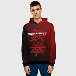 Толстовка-худи мужская Tekken 8 - logo, цвет: 3D-черный — фото 2