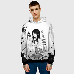 Толстовка-худи мужская Красотка Мико арт, цвет: 3D-черный — фото 2