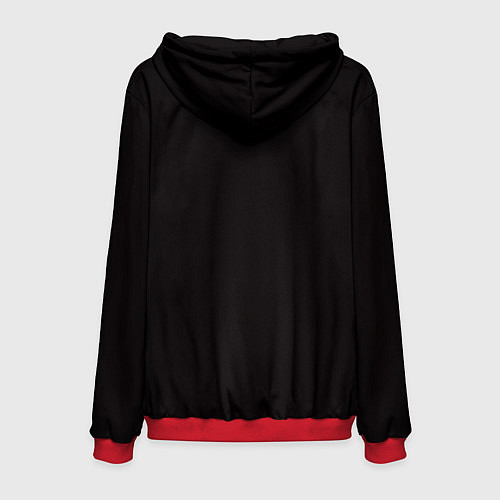 Мужская толстовка Футбольный мяч огонь / 3D-Красный – фото 2