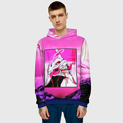 Толстовка-худи мужская Neon Genesis Evangelion: Eva 01, цвет: 3D-синий — фото 2