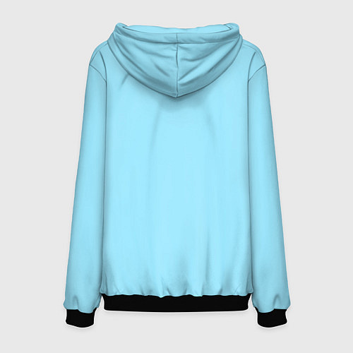 Мужская толстовка Человек-бензопила Пауэр на голубом фоне / 3D-Черный – фото 2