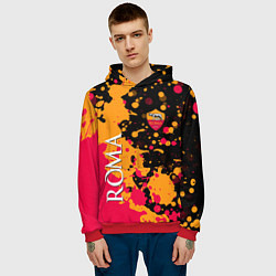 Толстовка-худи мужская Roma Краска, цвет: 3D-красный — фото 2