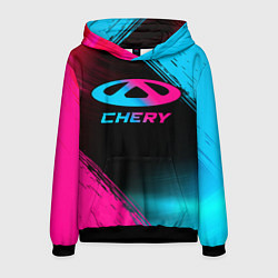 Толстовка-худи мужская Chery - neon gradient, цвет: 3D-черный