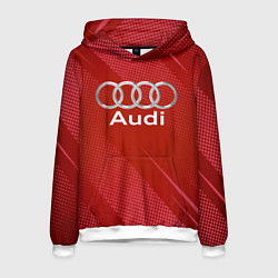 Толстовка-худи мужская Audi abstraction, цвет: 3D-белый