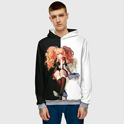 Толстовка-худи мужская Джунко Эношима - Danganronpa, цвет: 3D-меланж — фото 2