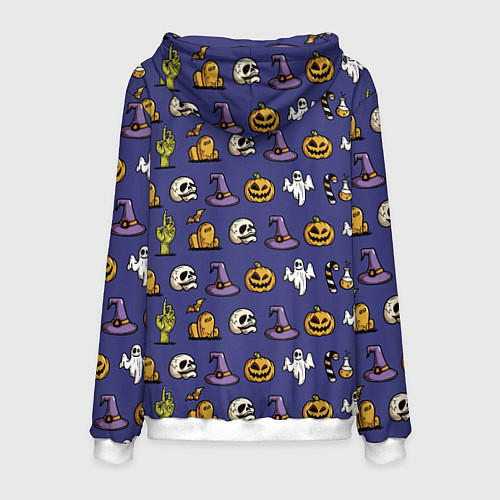 Мужская толстовка Halloween pattern / 3D-Белый – фото 2