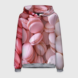 Толстовка-худи мужская Красные и розовые кексы, цвет: 3D-меланж