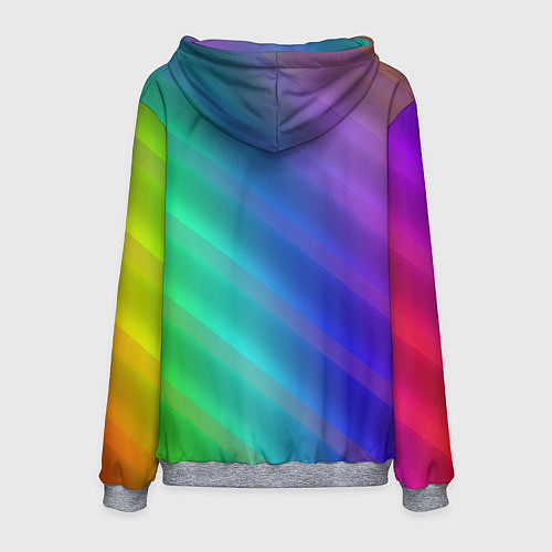 Мужская толстовка Полосы всех цветов радуги / 3D-Меланж – фото 2