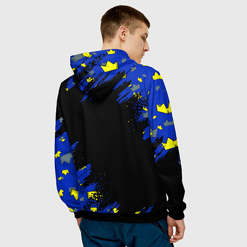 Мужская толстовка Радужные друзья Синий / 3D-Черный – фото 4