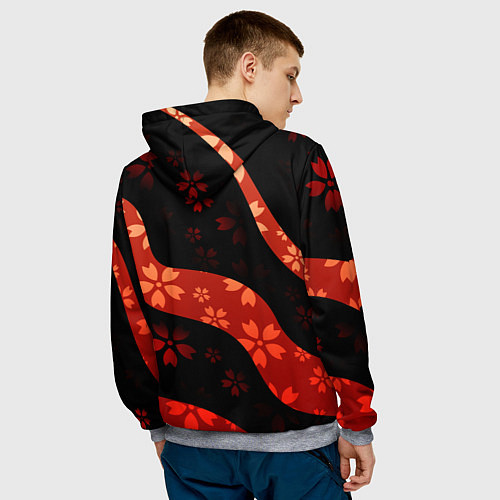 Мужская толстовка Аса Митака и Демон войны - Человек бензопила / 3D-Меланж – фото 4