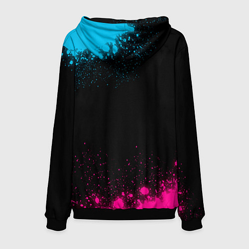 Мужская толстовка Real Madrid - neon gradient / 3D-Черный – фото 2
