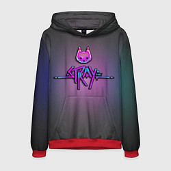 Мужская толстовка Stray logo neon