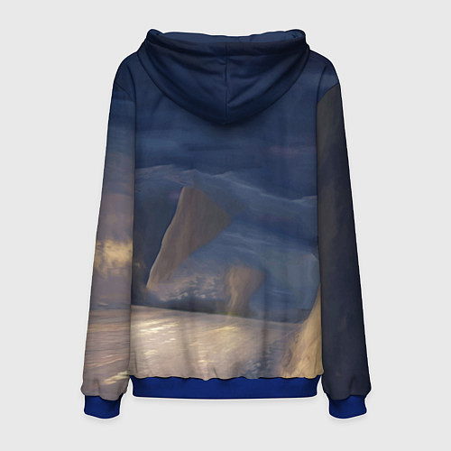 Мужская толстовка Для фуры Scania нет преград / 3D-Синий – фото 2