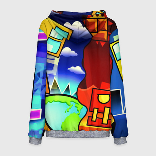 Мужская толстовка Geometry dash world / 3D-Меланж – фото 2
