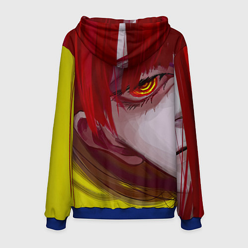 Мужская толстовка Человек-бензопила взгляд Макимы / 3D-Синий – фото 2