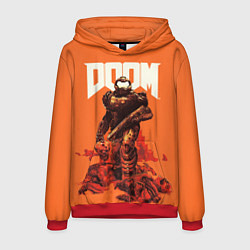 Толстовка-худи мужская DOOM - Doomguy, цвет: 3D-красный