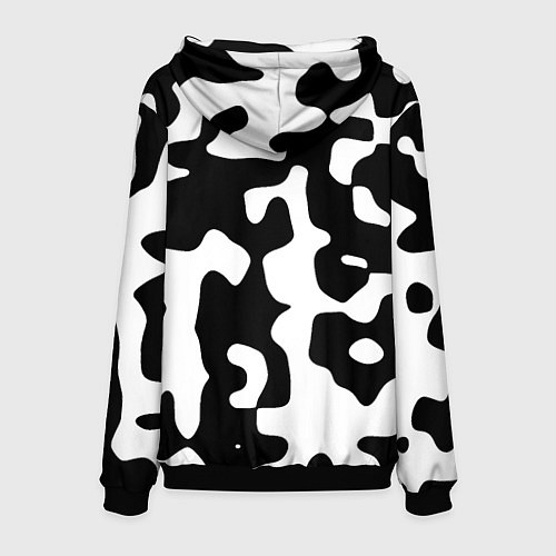 Мужская толстовка Камуфляж Cowskin крупный / 3D-Черный – фото 2