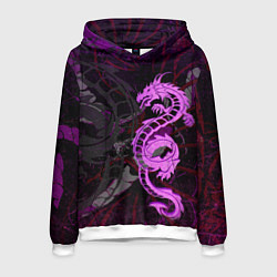 Мужская толстовка Неоновый дракон purple dragon