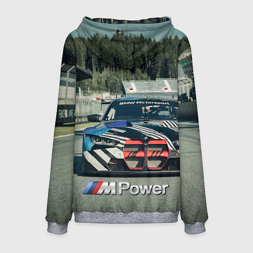 Мужская толстовка BMW M Power - Motorsport - Racing team / 3D-Меланж – фото 2