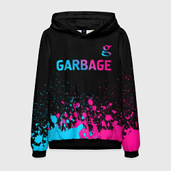 Мужская толстовка Garbage - neon gradient: символ сверху