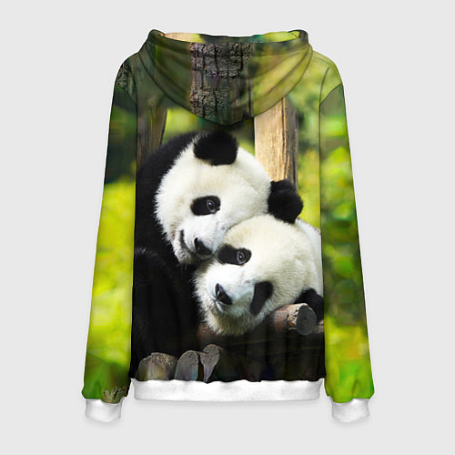 Мужская толстовка Влюблённые панды / 3D-Белый – фото 2