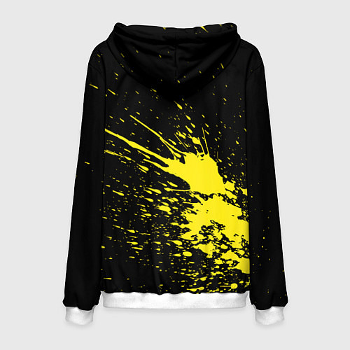 Мужская толстовка Желтые брызги / 3D-Белый – фото 2