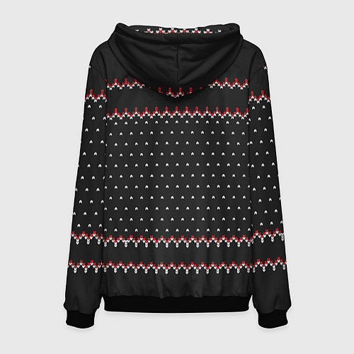 Мужская толстовка Dabbing, through the snow, cat / 3D-Черный – фото 2