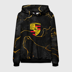 Толстовка-худи мужская Gold Porsche, цвет: 3D-черный