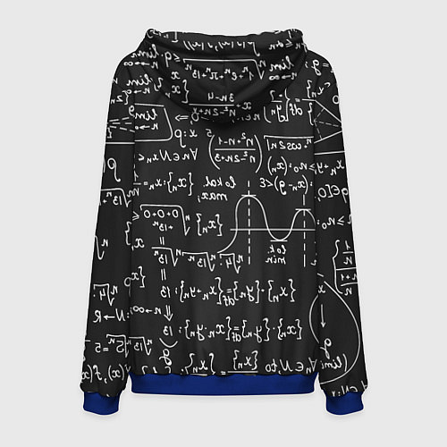Мужская толстовка Геометрические формулы / 3D-Синий – фото 2