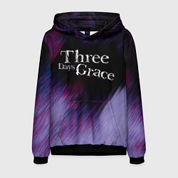 Толстовка-худи мужская Three Days Grace lilac, цвет: 3D-черный