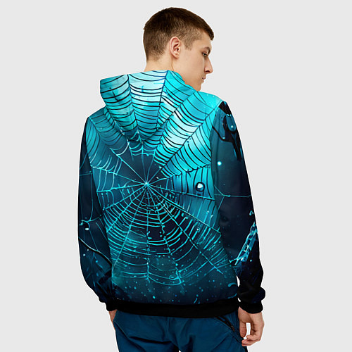 Мужская толстовка Halloween паутина / 3D-Черный – фото 4