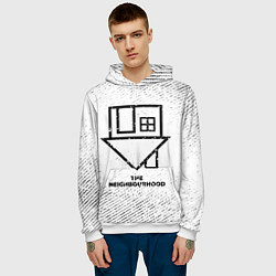 Толстовка-худи мужская The Neighbourhood с потертостями на светлом фоне, цвет: 3D-белый — фото 2
