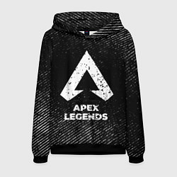 Толстовка-худи мужская Apex Legends с потертостями на темном фоне, цвет: 3D-черный