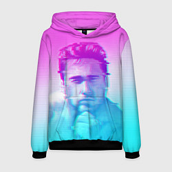 Толстовка-худи мужская Гачимучи Билли Херрингтон глитч, цвет: 3D-черный