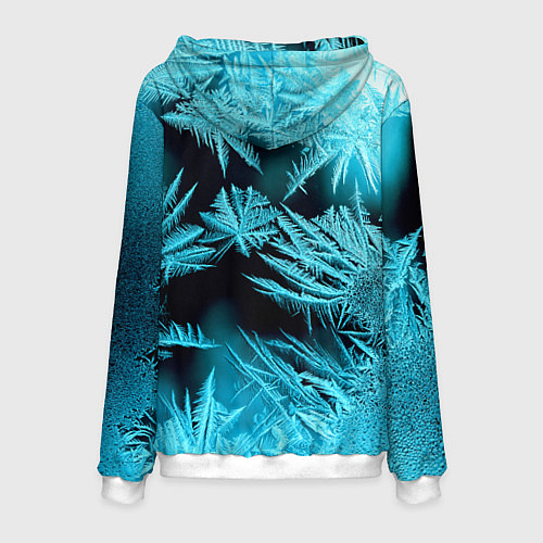 Мужская толстовка Голубой лед - иней / 3D-Белый – фото 2
