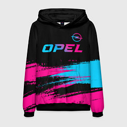 Мужская толстовка Opel - neon gradient: символ сверху