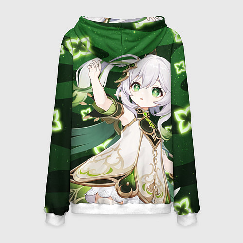 Мужская толстовка Нахида: Дендро Архонт / 3D-Белый – фото 2