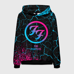 Толстовка-худи мужская Foo Fighters - neon gradient, цвет: 3D-черный