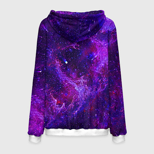Мужская толстовка Неоновый космос и звезды / 3D-Белый – фото 2