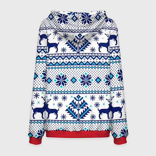 Мужская толстовка Happy new year, merry christmas / 3D-Красный – фото 2