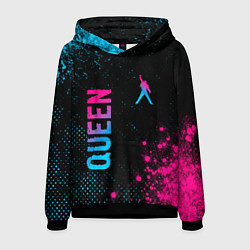 Мужская толстовка Queen - neon gradient: надпись, символ