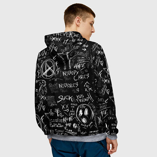 Мужская толстовка Да это же Пауэр - Человек бензопила / 3D-Меланж – фото 4