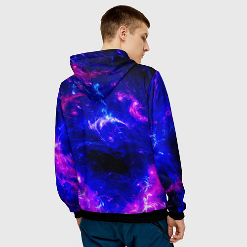 Мужская толстовка Волшебный звездный волк / 3D-Черный – фото 4